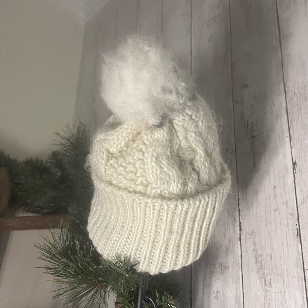 Knit Beanie Hat with Pom Pom, Acrylic & Polyester, G.H. Bass & Co.